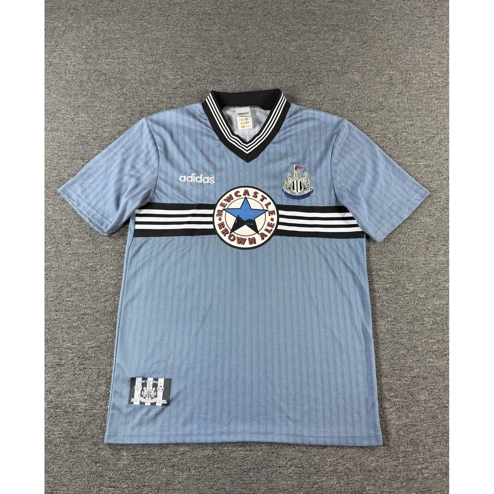 Vintage‎ Newcastle United Jersey Mens Medium Blue Adidas Soccer Shearer 9 90s